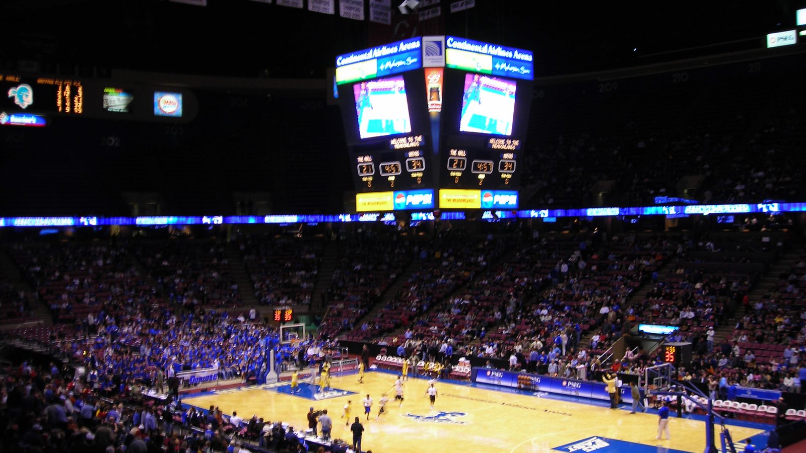 College Basketball game action